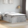 Cama Matrimonial | Cama Para Adultos | Estructura De Cama Madera De Ingeniería Gris Hormigón 135x190cm Cfw68898