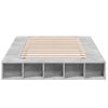 Cama Matrimonial | Cama Para Adultos | Estructura De Cama Madera De Ingeniería Gris Hormigón 135x190cm Cfw85636