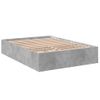 Cama Matrimonial | Cama Para Adultos | Estructura De Cama Madera De Ingeniería Gris Hormigón 140x190cm Cfw37059