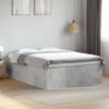 Cama Matrimonial | Cama Para Adultos | Estructura De Cama Madera De Ingeniería Gris Hormigón 140x190cm Cfw76618