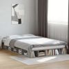 Cama Matrimonial | Cama Para Adultos | Estructura De Cama Madera De Ingeniería Gris Hormigón 140x190cm Cfw82957