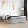 Cama Matrimonial | Cama Para Adultos | Estructura De Cama Madera De Ingeniería Gris Hormigón 150x200cm Cfw805715