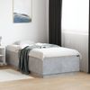 Cama Individual | Cama Para Adultos | Estructura De Cama Madera De Ingeniería Gris Hormigón 75x190 Cm Cfw10830