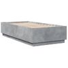 Cama Individual | Cama Para Adultos | Estructura De Cama Madera De Ingeniería Gris Hormigón 75x190 Cm Cfw10830