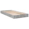 Cama Individual | Cama Para Adultos | Estructura De Cama Madera De Ingeniería Gris Hormigón 75x190 Cm Cfw41621