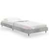 Cama Individual | Cama Para Adultos | Estructura De Cama Madera Contrachapada Gris Hormigón 75x190 Cm Cfw355894