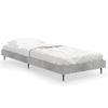 Cama Individual | Cama Para Adultos | Estructura De Cama Madera Contrachapada Gris Hormigón 75x190 Cm Cfw472056