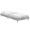 Cama Individual | Cama Para Adultos | Estructura De Cama Madera Contrachapada Gris Hormigón 75x190 Cm Cfw472056