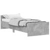 Cama Individual | Cama Para Adultos | Estructura De Cama Madera De Ingeniería Gris Hormigón 75x190 Cm Cfw416918