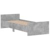 Cama Individual | Cama Para Adultos | Estructura De Cama Madera De Ingeniería Gris Hormigón 75x190 Cm Cfw416918