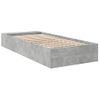 Cama Individual | Cama Para Adultos | Estructura De Cama Madera De Ingeniería Gris Hormigón 75x190 Cm Cfw47017