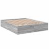 Cama Matrimonial | Cama Para Adultos | Estructura De Cama Madera De Ingeniería Gris Sonoma 150x200 Cm Cfw54468