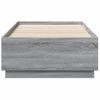 Cama Individual | Cama Para Adultos | Estructura De Cama Madera De Ingeniería Gris Sonoma 75x190 Cm Cfw76531