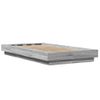 Cama Individual | Cama Para Adultos | Estructura De Cama Madera De Ingeniería Gris Sonoma 75x190 Cm Cfw96621