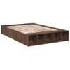 Cama Matrimonial | Cama Para Adultos | Estructura De Cama Madera De Ingeniería Marrón Roble 120x190 Cm Cfw71362