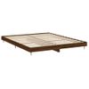 Cama Matrimonial | Cama Para Adultos | Estructura De Cama Madera Contrachapada Marrón Roble 120x200 Cm Cfw935027