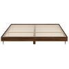 Cama Matrimonial | Cama Para Adultos | Estructura De Cama Madera Contrachapada Marrón Roble 120x200 Cm Cfw935027