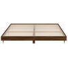 Cama Matrimonial | Cama Para Adultos | Estructura De Cama Madera Contrachapada Marrón Roble 120x200 Cm Cfw201695