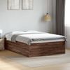 Cama Matrimonial | Cama Para Adultos | Estructura De Cama Madera De Ingeniería Marrón Roble 135x190 Cm Cfw79210