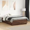 Cama Matrimonial | Cama Para Adultos | Estructura De Cama Madera De Ingeniería Marrón Roble 135x190 Cm Cfw94411