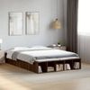 Cama Matrimonial | Cama Para Adultos | Estructura De Cama Madera De Ingeniería Marrón Roble 135x190 Cm Cfw88289