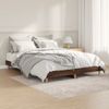 Cama Matrimonial | Cama Para Adultos | Estructura De Cama Madera Contrachapada Marrón Roble 135x190 Cm Cfw908718