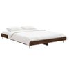 Cama Matrimonial | Cama Para Adultos | Estructura De Cama Madera Contrachapada Marrón Roble 135x190 Cm Cfw491604