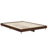 Cama Matrimonial | Cama Para Adultos | Estructura De Cama Madera Contrachapada Marrón Roble 135x190 Cm Cfw491604