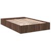 Cama Matrimonial | Cama Para Adultos | Estructura De Cama Madera De Ingeniería Marrón Roble 140x200 Cm Cfw44152