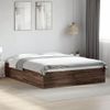 Cama Matrimonial | Cama Para Adultos | Estructura De Cama Madera De Ingeniería Marrón Roble 150x200 Cm Cfw89082