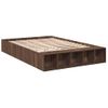 Cama Matrimonial | Cama Para Adultos | Estructura De Cama Madera De Ingeniería Marrón Roble 150x200 Cm Cfw27994