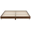 Cama Matrimonial | Cama Para Adultos | Estructura De Cama Madera Contrachapada Marrón Roble 150x200 Cm Cfw423452