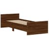 Cama Individual | Cama Para Adultos | Estructura De Cama Madera De Ingeniería Marrón Roble 75x190 Cm Cfw862731