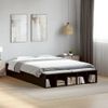 Cama Matrimonial | Cama Para Adultos | Estructura De Cama Madera De Ingeniería Negra 120x190 Cm Cfw90890