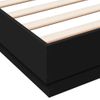 Cama Matrimonial | Cama Para Adultos | Estructura De Cama Madera De Ingeniería Negra 135x190 Cm Cfw979564