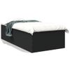 Cama Individual | Cama Para Adultos | Estructura De Cama Madera De Ingeniería Negra 75x190 Cm Cfw95468