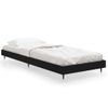 Cama Individual | Cama Para Adultos | Estructura De Cama Madera Contrachapada Negra 75x190 Cm Cfw601517