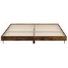 Cama Matrimonial | Cama Para Adultos | Estructura De Cama Madera Contrachapada Roble Ahumado 120x200cm Cfw941511