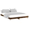 Cama Matrimonial | Cama Para Adultos | Estructura De Cama Madera Contrachapada Roble Ahumado 120x200cm Cfw420718