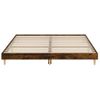 Cama Matrimonial | Cama Para Adultos | Estructura De Cama Madera Contrachapada Roble Ahumado 120x200cm Cfw420718