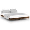 Cama Matrimonial | Cama Para Adultos | Estructura De Cama Madera Contrachapada Roble Ahumado 120x200cm Cfw981038