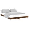 Cama Matrimonial | Cama Para Adultos | Estructura De Cama Madera Contrachapada Roble Ahumado 120x200cm Cfw981038