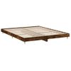 Cama Matrimonial | Cama Para Adultos | Estructura De Cama Madera Contrachapada Roble Ahumado 120x200cm Cfw981038