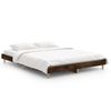 Cama Matrimonial | Cama Para Adultos | Estructura De Cama Madera Contrachapada Roble Ahumado 135x190cm Cfw624356