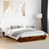 Cama Matrimonial | Cama Para Adultos | Estructura De Cama Madera De Ingeniería Roble Ahumado 150x200cm Cfw65250