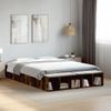 Cama Matrimonial | Cama Para Adultos | Estructura De Cama Madera De Ingeniería Roble Ahumado 160x200cm Cfw10469