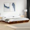 Cama Matrimonial | Cama Para Adultos | Estructura De Cama Madera De Ingeniería Roble Ahumado 180x200cm Cfw11647