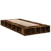 Cama Individual | Cama Para Adultos | Estructura De Cama Madera De Ingeniería Roble Ahumado 90x190 Cm Cfw76033