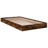 Cama Individual | Cama Para Adultos | Estructura De Cama Madera De Ingeniería Roble Humo 100x200 Cm Cfw41348