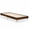 Cama Individual | Cama Para Adultos | Estructura De Cama Madera Contrachapada Roble Humo 75x190 Cm Cfw992648